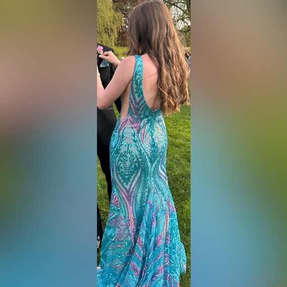 Blue Jovani Mermaid dress #22770 - Picture 2 of 3